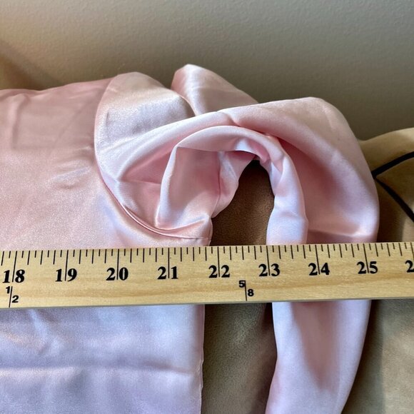 Susan Graver  Blouse Soft Pink Charmeuse Button Front Better than Real Silk - Picture 10 of 15